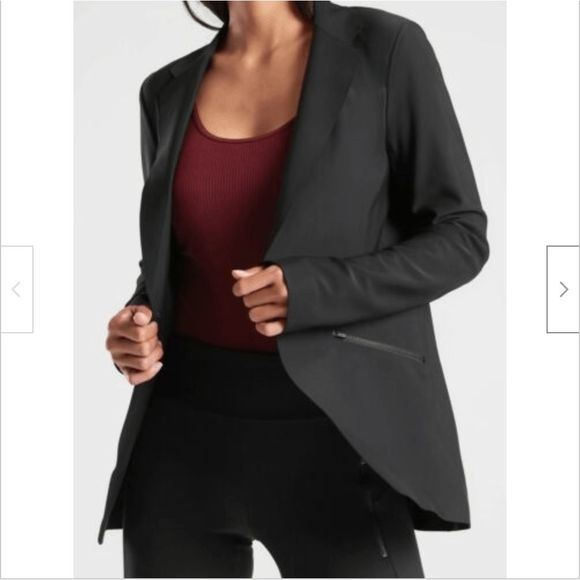 Athleta Jackets & Coats Athleta Interstellar Blazer Black Blazer Sz